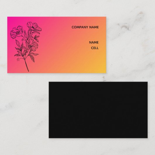 SJABLOON VISITEKAARTJE (Voorkant / Achterkant)