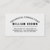 Sjabloon Visitekaartje Eenvoudige typografie aanpa (Achterkant)