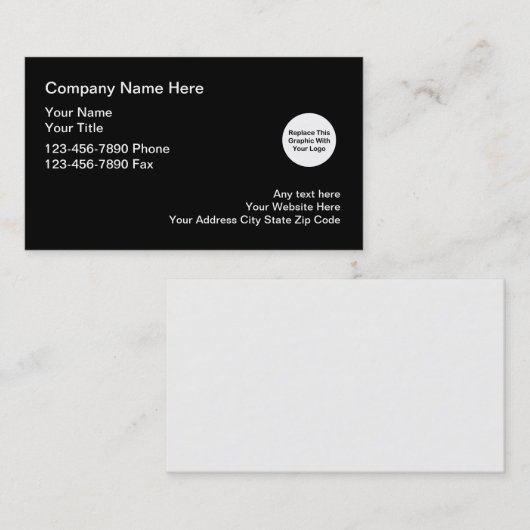 sjabloon visitekaartje Logo (Voorkant / Achterkant)