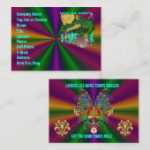 Sjabloon Visitekaartje Mardi Gras (Voorkant / Achterkant)