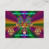 Sjabloon Visitekaartje Mardi Gras (Achterkant)