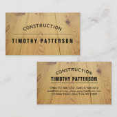 Sjabloon Visitekaartje Pas houten plank aan (Voorkant / Achterkant)