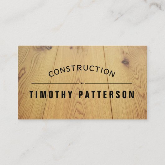 Sjabloon Visitekaartje Pas houten plank aan (Voorkant)