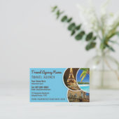 Sjabloon Visitekaartje reisagent (Staand voorkant)