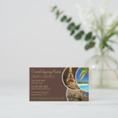 Sjabloon Visitekaartje reisagent (Staand voorkant)