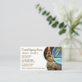 Sjabloon Visitekaartje reisagent (Staand voorkant)