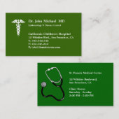 Sjabloon Visitekaartje van de arts (Voorkant / Achterkant)