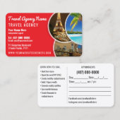 Sjabloon Visitekaartje van reisagent (Voorkant / Achterkant)