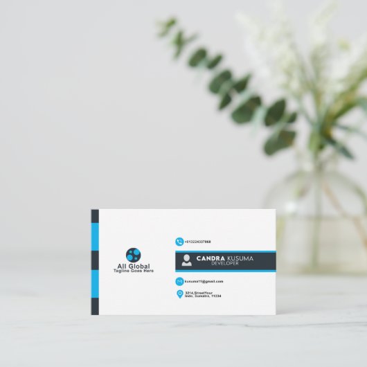 Sjabloon visitekaartjes (Staand voorkant)