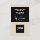 Sjabloon visitekaartjes aanbevelingskaartje (Achterkant)