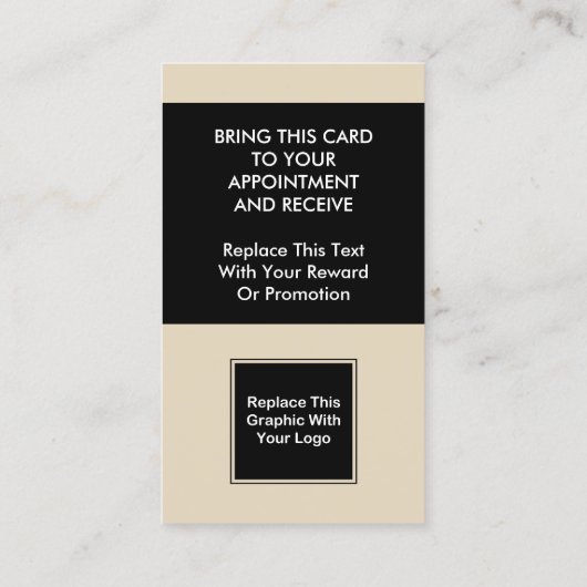 Sjabloon visitekaartjes aanbevelingskaartje (Achterkant)