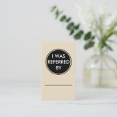 Sjabloon visitekaartjes aanbevelingskaartje (Staand voorkant)