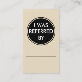 Sjabloon visitekaartjes aanbevelingskaartje (Voorkant)