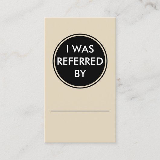 Sjabloon visitekaartjes aanbevelingskaartje (Voorkant)