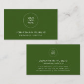 Sjabloon Visitekaartjes Elegant Forest Green (Voorkant / Achterkant)