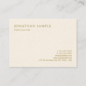 Sjabloon Visitekaartjes Gold Text Elegant Moderne (Achterkant)