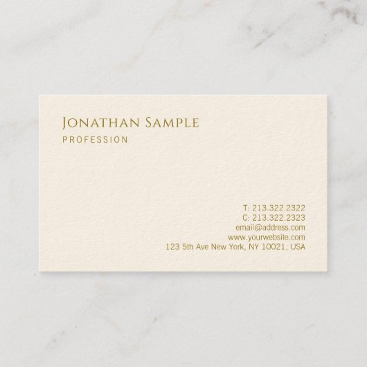 Sjabloon Visitekaartjes Moderne Typografie Tekst (Achterkant)