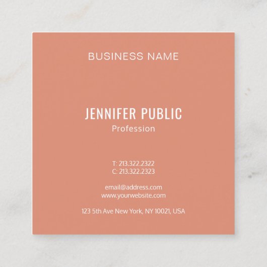 Sjabloon Visitekaartjes Monogrammed Trend Colors (Achterkant)