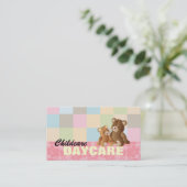 Sjabloon visitekaartjes voor dagverzorging (Staand voorkant)