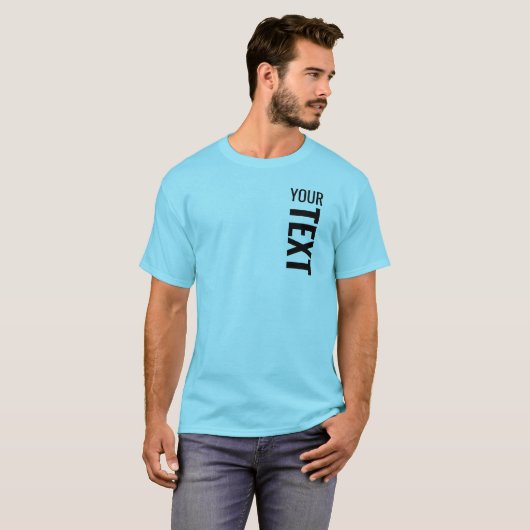 Sjabloon Voeg hier tekst toe Trendy Mannen Blue Ho T-shirt (Voorkant volledig)