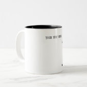 Sjabloon - Voeg je eigen tekst toe - Het gruwelijk Tweekleurige Koffiemok (Voorkant links)