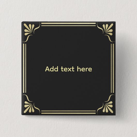 Sjabloon, Voeg tekst hier toe, Vierkante Button 5,1 Cm (Voorkant)