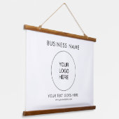  Sjabloon Voeg uw zakelijke Logo toe Hangend Wandkleed (Gebogen)