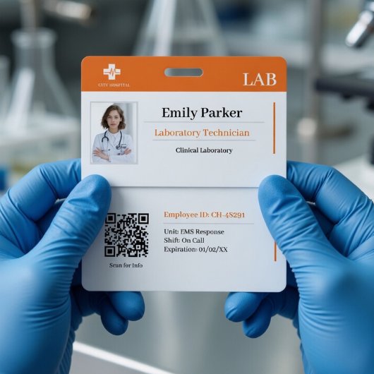 Sjabloon voor aangepast personeelsausweis lab-ID-b Badge