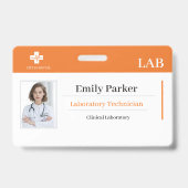 Sjabloon voor aangepast personeelsausweis lab-ID-b Badge (Voorzijde)