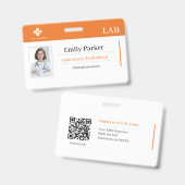 Sjabloon voor aangepast personeelsausweis lab-ID-b Badge (Voor- en achterkant)