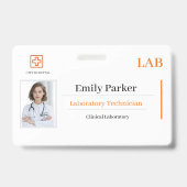Sjabloon voor aangepaste lab-ID-badge Badge (Voorzijde)