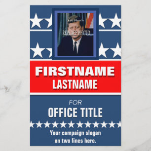 Sjabloon voor aangepaste politieke campagne met fo flyer
