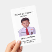 Sjabloon voor aangepaste schoolstudenten ID-badge Badge (Handheld)