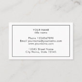 Sjabloon voor aangepaste visitekaartjes onder Scho (Achterkant)