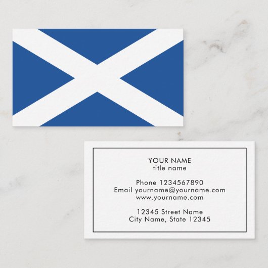 Sjabloon voor aangepaste visitekaartjes onder Scho (Voorkant / Achterkant)