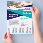 Sjabloon voor afscheurfolder voor belastingaangift flyer (Hand)