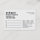 Sjabloon voor afwasmachine en reiniging van de dru afsprakenkaartje (Achterkant)