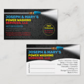 Sjabloon voor afwasmachine en reiniging van de dru visitekaartje (Voorkant / Achterkant)