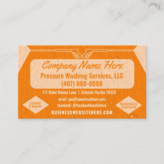 Sjabloon voor afwasmachine en reiniging van de dru visitekaartje (Voorkant)