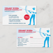 Sjabloon voor afwasmachine en reiniging van de dru visitekaartje (Voorkant / Achterkant)