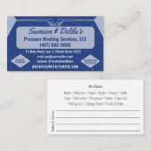 Sjabloon voor afwasmachine en reiniging van de dru visitekaartje (Voorkant / Achterkant)