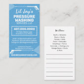 Sjabloon voor afwasmachine en reiniging van de dru visitekaartje (Voorkant / Achterkant)