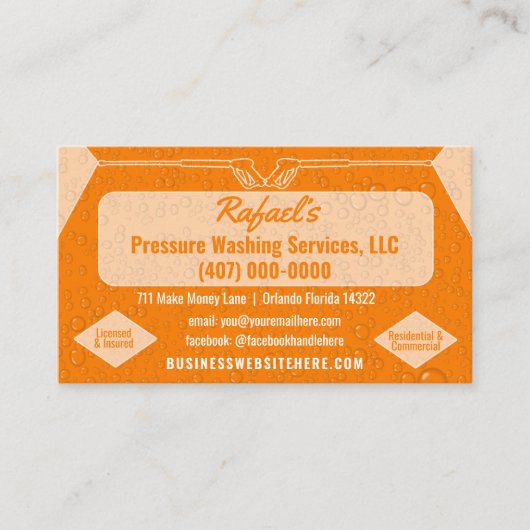 Sjabloon voor afwasmachine en reiniging van de dru visitekaartje (Voorkant)