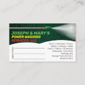 Sjabloon voor afwasmachine en reiniging van de dru visitekaartje (Achterkant)