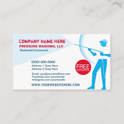 Sjabloon voor afwasmachine en reiniging van de dru visitekaartje (Voorkant)