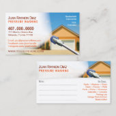 Sjabloon voor afwasmachine en reiniging van de dru visitekaartje (Voorkant / Achterkant)