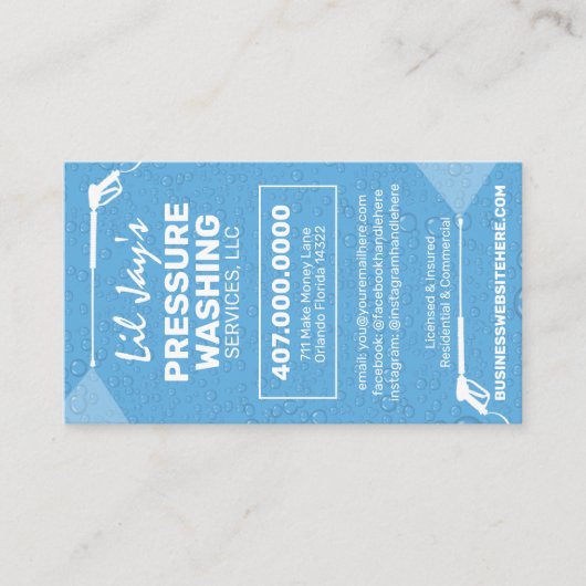 Sjabloon voor afwasmachine en reiniging van de dru visitekaartje (Voorkant)