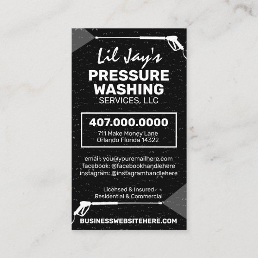 Sjabloon voor afwasmachine en reiniging van de dru visitekaartje (Voorkant)