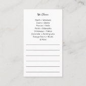 Sjabloon voor afwasmachine en reiniging van de dru visitekaartje (Achterkant)