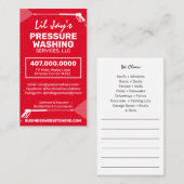 Sjabloon voor afwasmachine en reiniging van de dru visitekaartje (Voorkant / Achterkant)